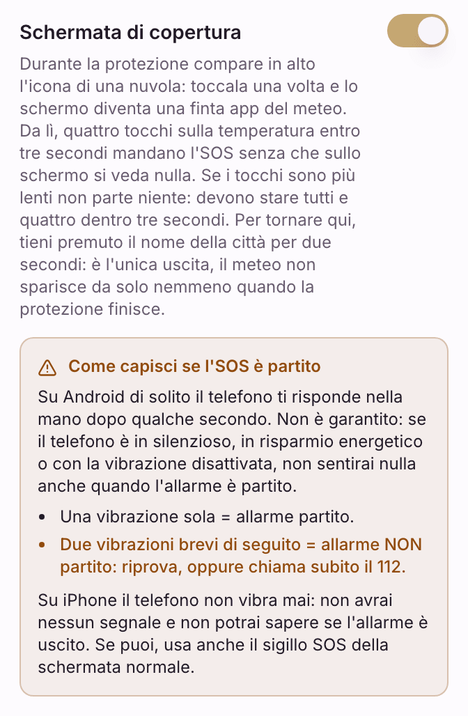 La spiegazione dell'opt-in della schermata di copertura, nella preparazione.